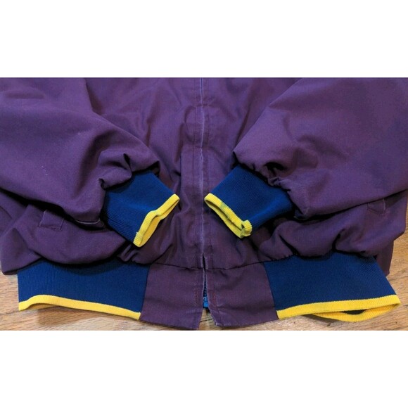 Vintage King Louie Pro Fit Jacket Made In USA Maroon/Gold XL 80's 90's Bomber - Picture 3 of 8